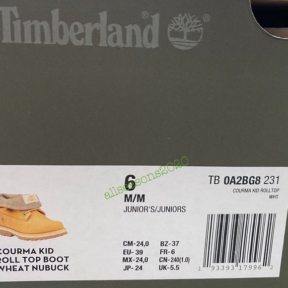 Timberland Courma Roll Top Boot Wheat Nubuck k/W - Picture 16 of 16